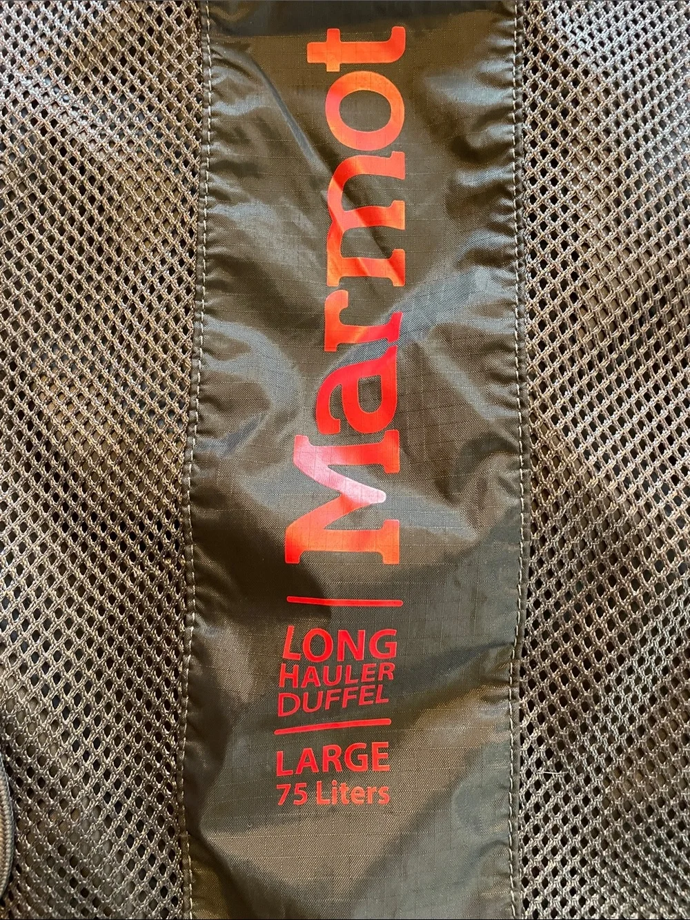 Marmot Black Drawstring Duffel Sack with Red Logo 7.75 Liters - Long Haul Duffel
